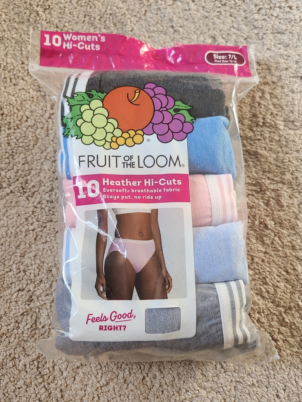 Fruit of the Loom Women's Heather Hi-Cut Underwear - Multi Color (10-Pack)